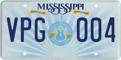 MS license plate VPG004