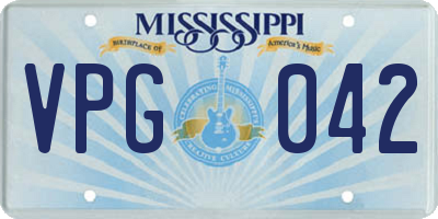 MS license plate VPG042