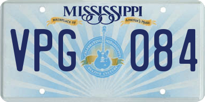 MS license plate VPG084
