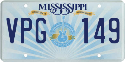 MS license plate VPG149