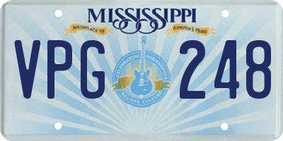 MS license plate VPG248