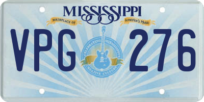 MS license plate VPG276