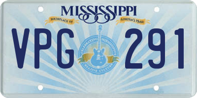 MS license plate VPG291