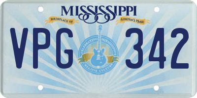 MS license plate VPG342