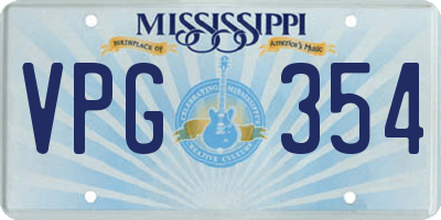 MS license plate VPG354