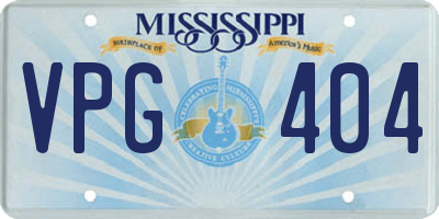 MS license plate VPG404