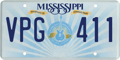 MS license plate VPG411