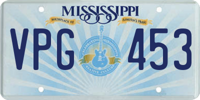 MS license plate VPG453