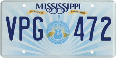 MS license plate VPG472