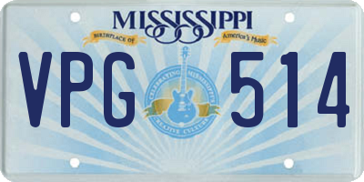MS license plate VPG514