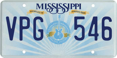 MS license plate VPG546