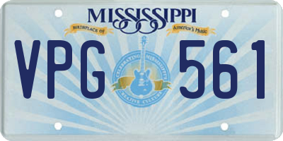 MS license plate VPG561