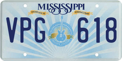 MS license plate VPG618