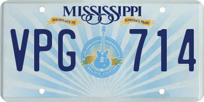 MS license plate VPG714
