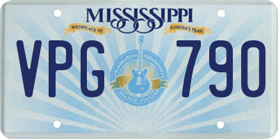MS license plate VPG790