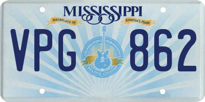 MS license plate VPG862