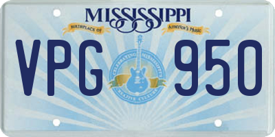 MS license plate VPG950