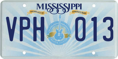 MS license plate VPH013