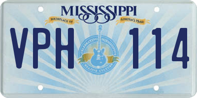 MS license plate VPH114