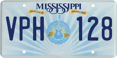 MS license plate VPH128