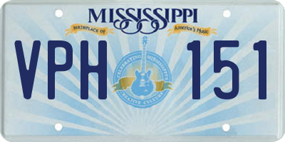MS license plate VPH151