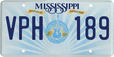 MS license plate VPH189