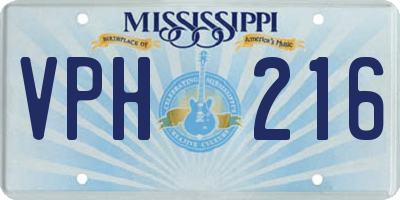 MS license plate VPH216