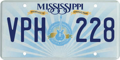 MS license plate VPH228