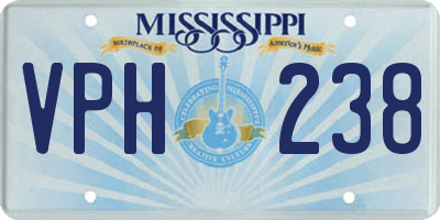 MS license plate VPH238