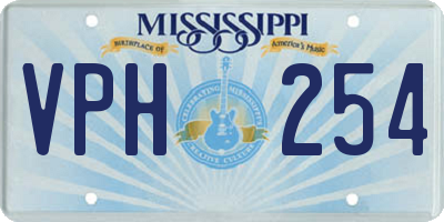 MS license plate VPH254