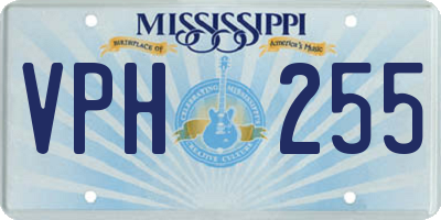 MS license plate VPH255