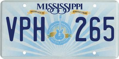 MS license plate VPH265