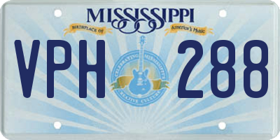 MS license plate VPH288