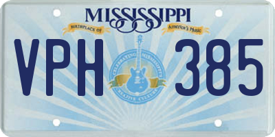 MS license plate VPH385