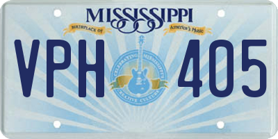 MS license plate VPH405
