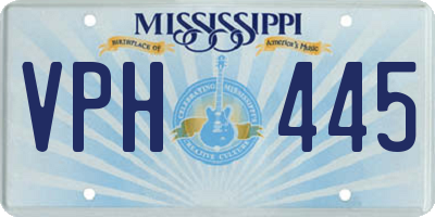 MS license plate VPH445