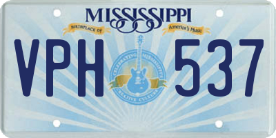 MS license plate VPH537