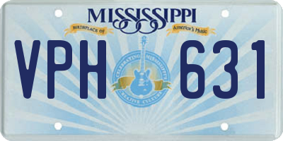 MS license plate VPH631