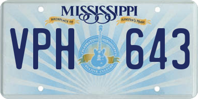 MS license plate VPH643