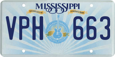 MS license plate VPH663