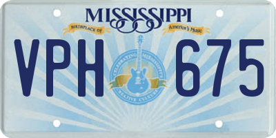 MS license plate VPH675