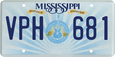 MS license plate VPH681