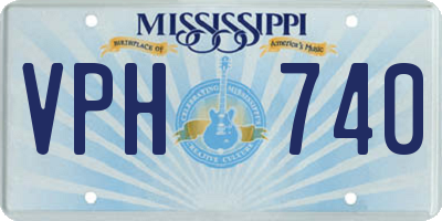 MS license plate VPH740