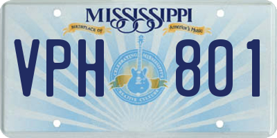 MS license plate VPH801