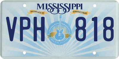 MS license plate VPH818