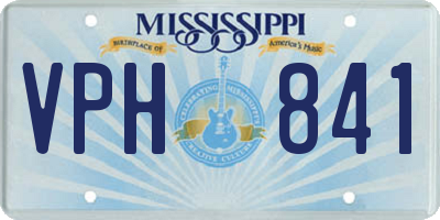MS license plate VPH841