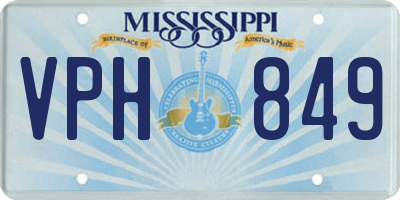 MS license plate VPH849