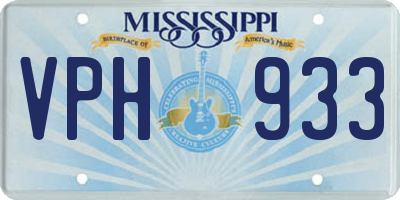 MS license plate VPH933