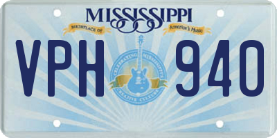 MS license plate VPH940