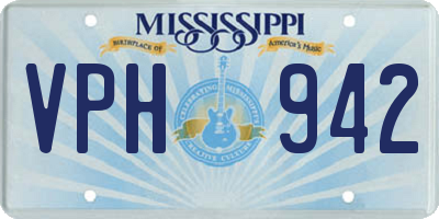 MS license plate VPH942